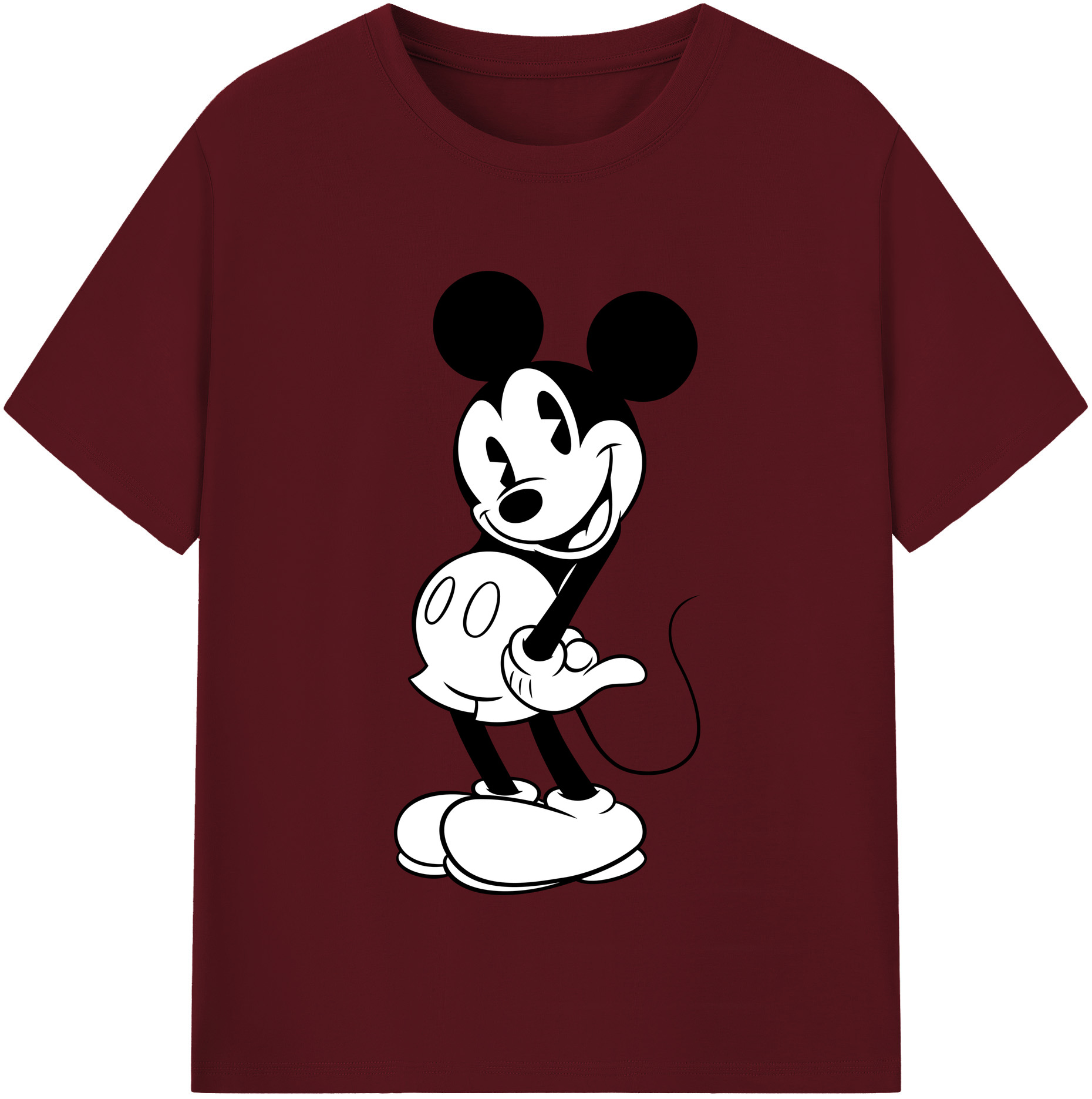 （画像用） ミッキーマウス Mickey Mouse 綿100％半袖Tシャツ（フロントプリント）
